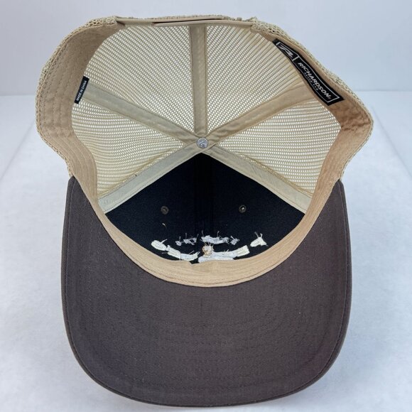 Peg Leg Brewing Company Brown Tan Mesh Trucker Cap Snapback Adjustable Hat - Picture 7 of 10